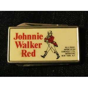  JOHNNIE WALKER RED   MONEY CLIP w/Pocket Knife & Nail File 