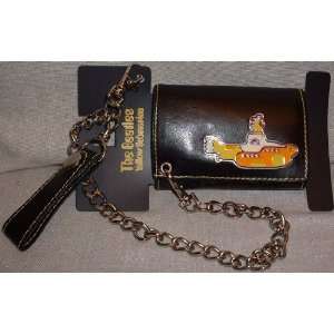  Beatles YELLOW SUBMARINE Leather WALLET w/chain 