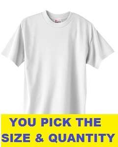 Hanes Plain White t shirt ALL SIZES (S 4XL)  