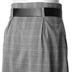 Adi Designs Juniors Black/ White High waist Belted Skirt  Overstock 