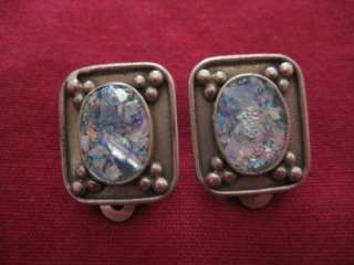 Ancient Roman Glass in Sterling Silver 925 Earrings  