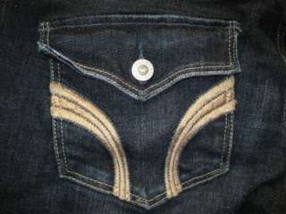 GOLD FLAP BACK POCKET Hollister Jeans Destroyed Slim Straight Dark 