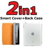 Black Magnetic Front Smart Cover+Clear Crystal Hard Back Case For The 
