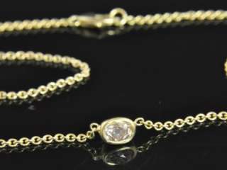   Gold Solitaire Champagne Pink Diamond Pendant Chain Necklace  