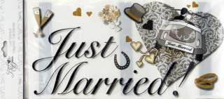 Just Married Magnetic Car Banner Decoration  