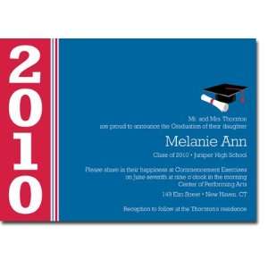 Noteworthy Collections   Graduation Invitations (Color Band Grad   Red 