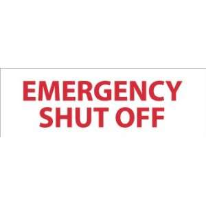 M347R   Emergency Shut Off, 4 X 12, .050 Rigid Plastic  