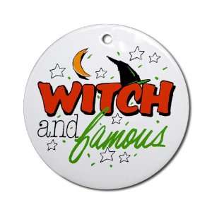   (Round) Halloween Witch and Famous with Witch Hat 