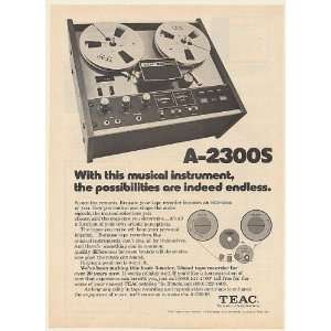  1976 Teac A 2300S Tape Recorder Possibilities are Endless 