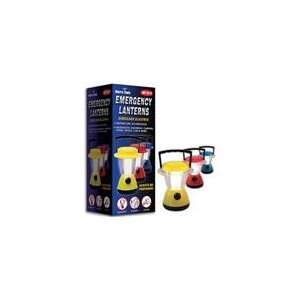  Set of 3 Emergency Lanterns in Yellow, Blue & Red