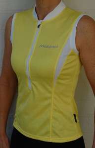Ladies Cycling Bike Jersey Top sleeveless Yellow size M 10  