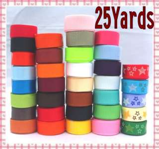 20yards  75Yards 3/8 9mm mixed style satin / Grosgrain ribbon Lot 