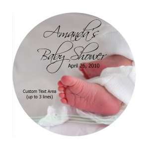  Style 10276 Baby Feet Baby Shower Label Circle/Round 