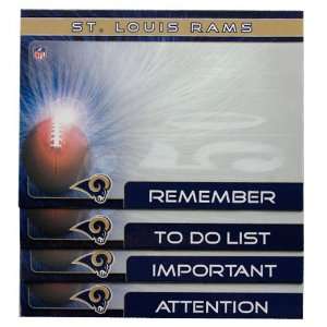  Turner St. Louis Rams Magnetic To Do Notes, 4 Pack 