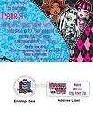 Monster High Custom Invitations w/Address Labels and Envelope Seals 