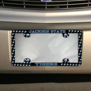  Jackson State Tigers Thin Rim Mini Logo License Plate 