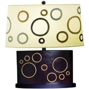    20523 Maruko Art Glass Table Lamp, Circles Pattern: Home Improvement