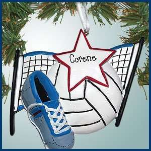 Personalized Christmas Ornaments   Volleyball with Star Net and Shoe 