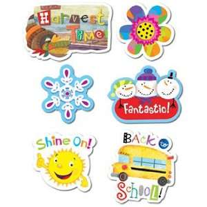  Seasonal Stickers Variety Pack: Office Products