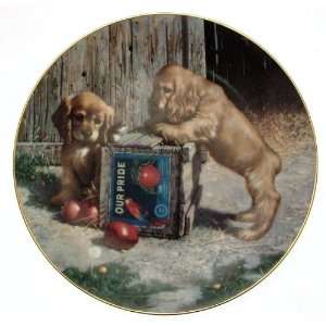  River Shore Double Take Puppy Playtime plate CP1675