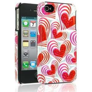   4S Case   3D Illusion Hearts On My Mind Cell Phones & Accessories
