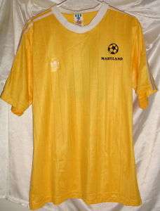 Adidas Vintage Yellow Soccer Jersey Maryland Mens Large  