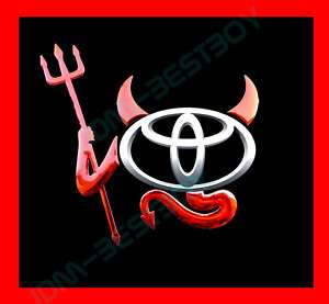 TOYOTA RED Devil Demon Decal Sticker Car Emblem logo  