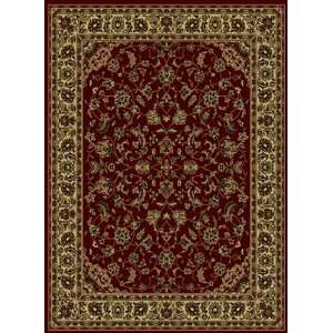   Collection Burgundy Traditional Rug With Border 5.30.: Home & Kitchen