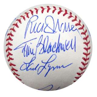   ) Autographed MLB Baseball Luis Tiant, Fred Lynn & Bill Lee PSA/DNA