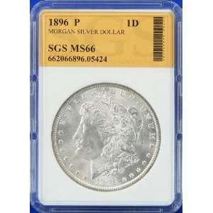  1896 P MS66 Morgan Silver Dollar SGS Graded: Everything 