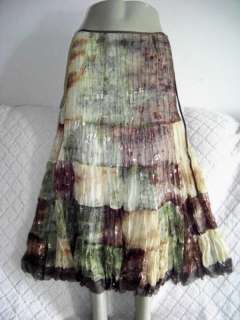 NWT Georgette Broomstick long Skirt women sz S M L XL  