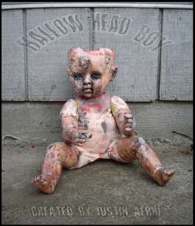 JUSTIN AERNI art Sculpture ooak doll  HALLOW HEAD BOY  