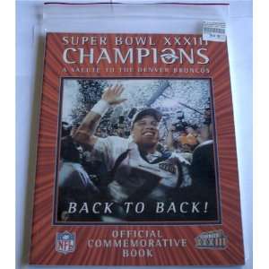  Super Bowl XXXIII Champions Official Commemorative Book 
