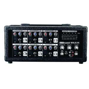   SPM 6150 150 Watt 6 Channel Powered Mixer, Black: Musical Instruments