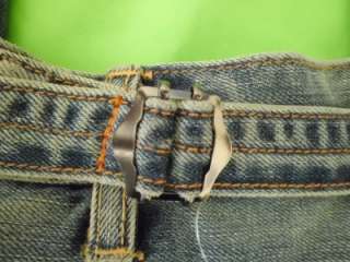   Russell Jeans Men 36/32 $138 Distressed Denim Button Fly  