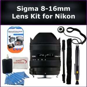  Sigma 8 16mm F4.5 5.6 DC HSM Ultra Wide Zoom Lens Kit for Nikon D40 