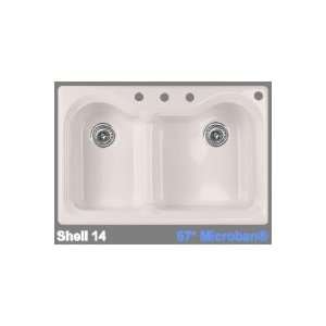   DROP IN DOUBLE BOWL KITCHEN SINK   5 HOLE 69 5 67