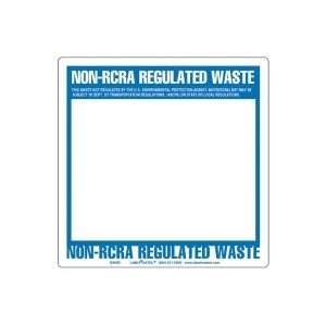  Non RCRA Regulated Waste Label, Blank Open Box, Stock 