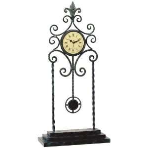  Tiered Platform Scrolling Iron Mantle Clock: Home 
