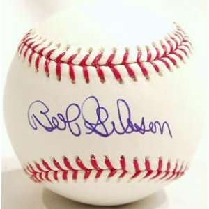  Autographed Bob Gibson Baseball   Official Sports 