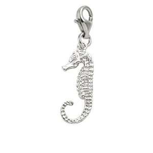   Charms Seahorse Charm with Lobster Clasp, Sterling Silver Jewelry