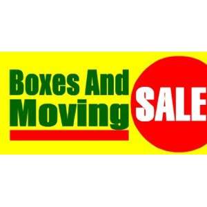  3x6 Vinyl Banner   Boxes and Moving Sale 