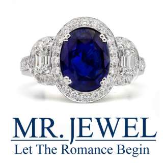 26 CT NATURAL SAPPHIRE AND DIAMOND RING 18K WHITE GOLD VVS by mr 