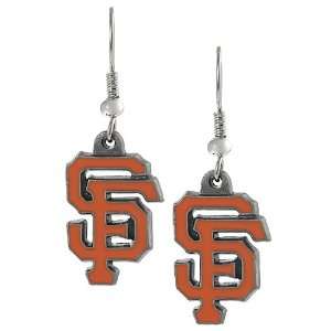   Silvertone Major League Baseball Giants Team Dangle Earrings: Jewelry