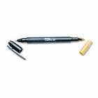   Double End Highlighter/Ballpoint Pen, Black/Fluorescent Yellow, 12/Pk