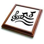 3dRose LLC Music   G Clef and Musical Notes   Trivets