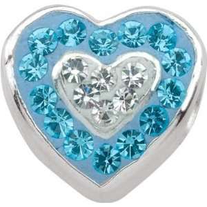 Persona Celestial Blue Crystal Valentine Charm fits Pandora, Troll 
