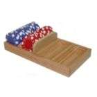 Trademark Poker Solid Wood Chip TrayChip Holders