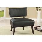 Cyber Furnishing Espresso Faux Leather Accent Chair