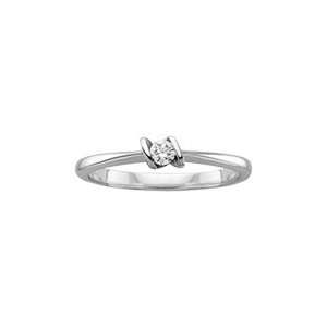   ct. Diamond Sirena Promise Ring in 10K White Gold (Size 7.0): Jewelry